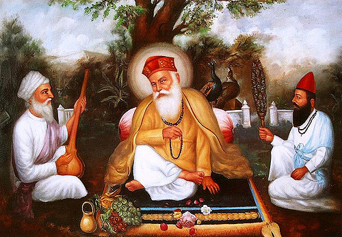 N 3 Guru Nanak with companions Bala and Mardana