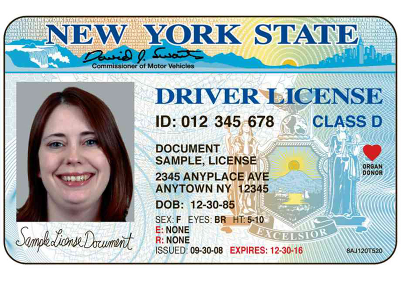 Driver License for representational purpose only