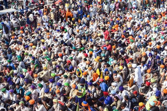 Photo 2 Farmers protesting against Farm Laws in Delhi