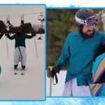 Indian American couple went skiing in traditional Indian outfits, video leaves internet ‘impressed’