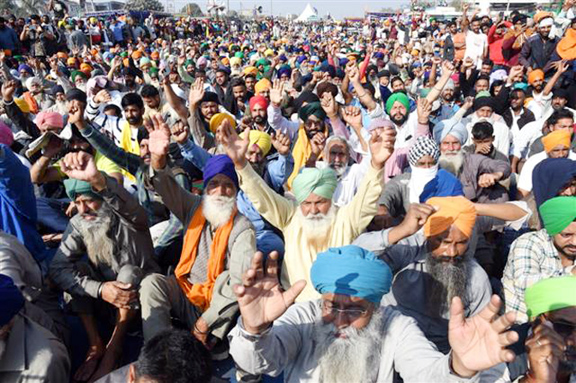 Protesting farmers