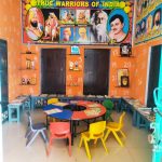 UK based Indians Colored furniture history of patriots on the wall