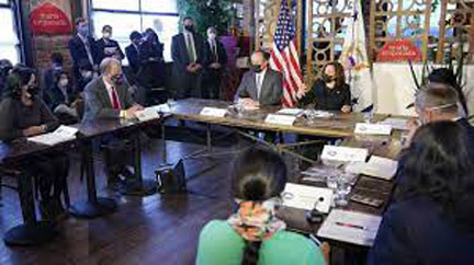 Indian- Origin Small Business Owner Attends Round Table With Kamala Harris
