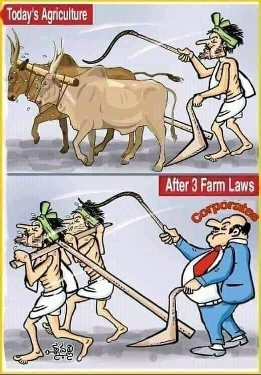 Farm laws Cartoon 4-10-21