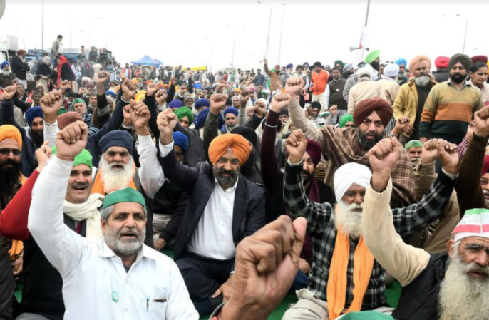 Farmers on Friday, Jan 8 in New delhi