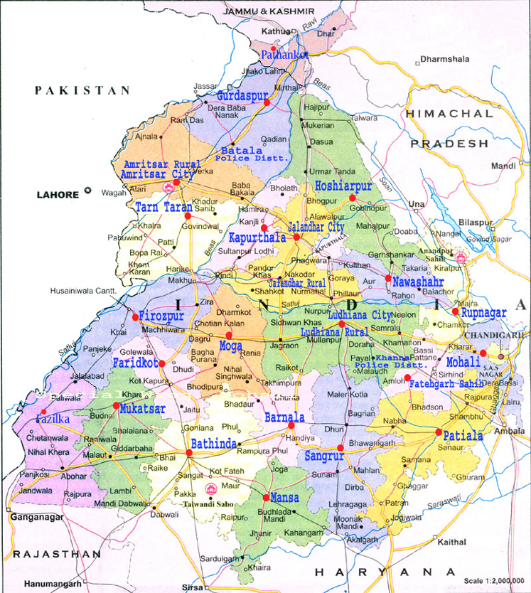 Map of Punjab