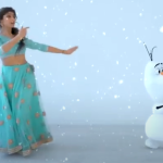 Watch Indian American choreographer Vinita Hazari dancing alongside Olaf the snowman