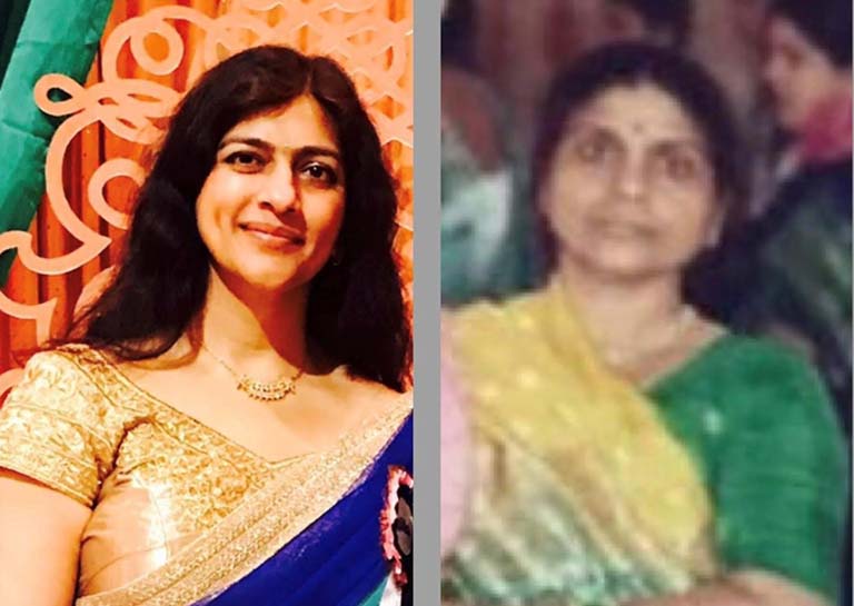 Anu Jain with mom