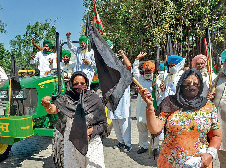 Black flag protest by farmers