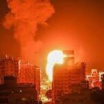 Gaza City Fire and Smoke