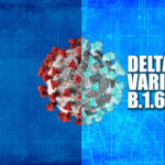Covid-19 Delta Variant concept with graphics