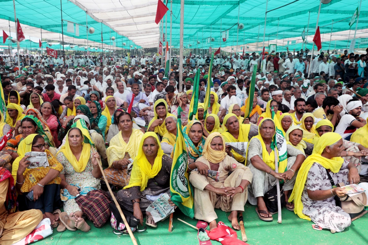 Farmers protest in Muzzafarnagar UP