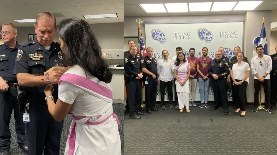 HSS Dallas Raksha Babdhan with Irving Police
