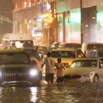 NYC Queens cars stuck in water