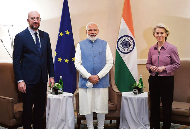 Modi holds talks with EU leaders
