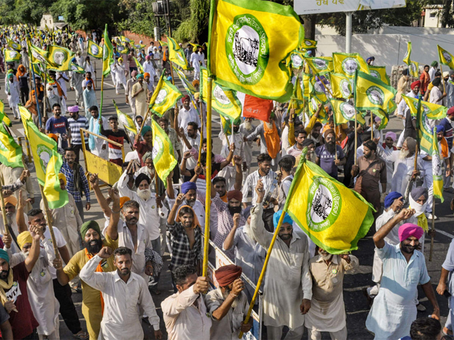 Farmers protest