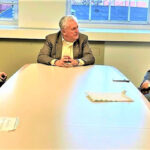 G 1 Norwalk Mayor Rilling in conversation with Indian Consul General Jaiswal and GOPIO-CT Delegation