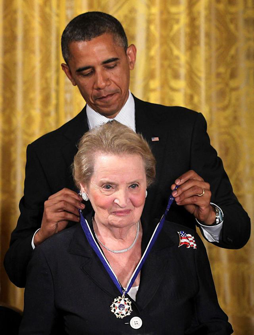 Obama honors Albright with Medal of Freedom