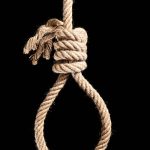 Noose isolated on black background