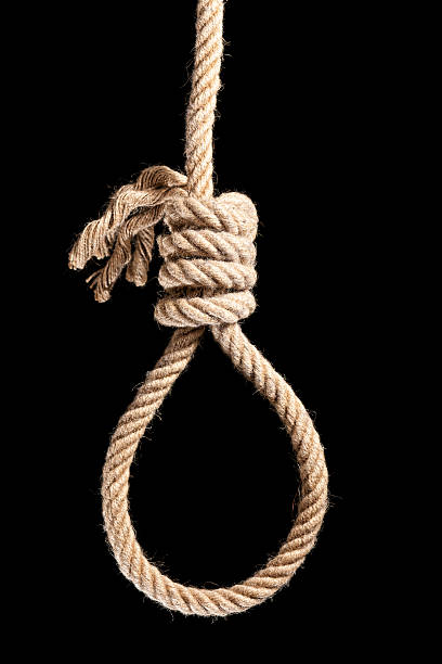 Noose isolated on black background