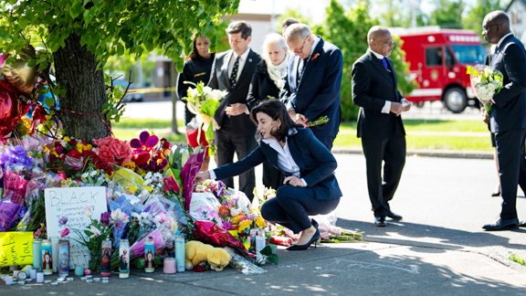Gov Hochul at a memorial