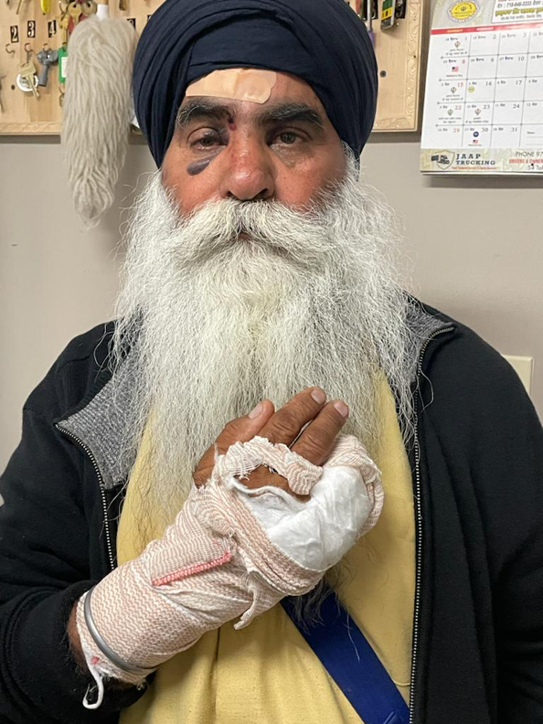 Indian American Sikh attacked in a robbery bid