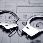 Handcuffs on top of a fingerprint form.