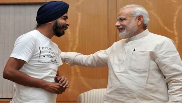Tajinderpal Singh Bagga with PM Modi
