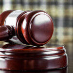 Gavel and law books.