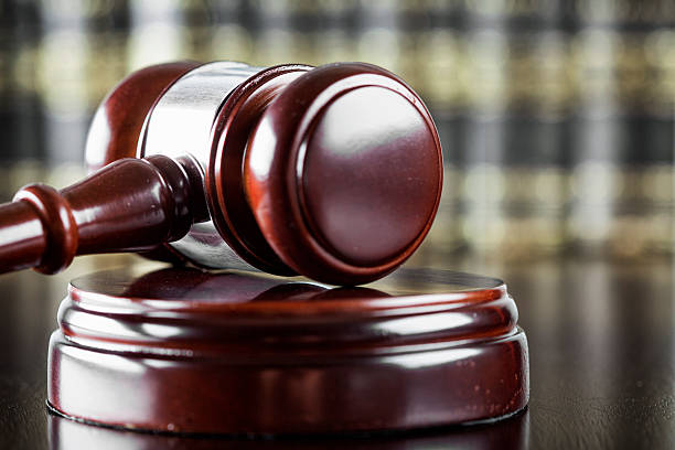 Gavel and law books.