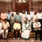 Prem Bhandari with President Patil