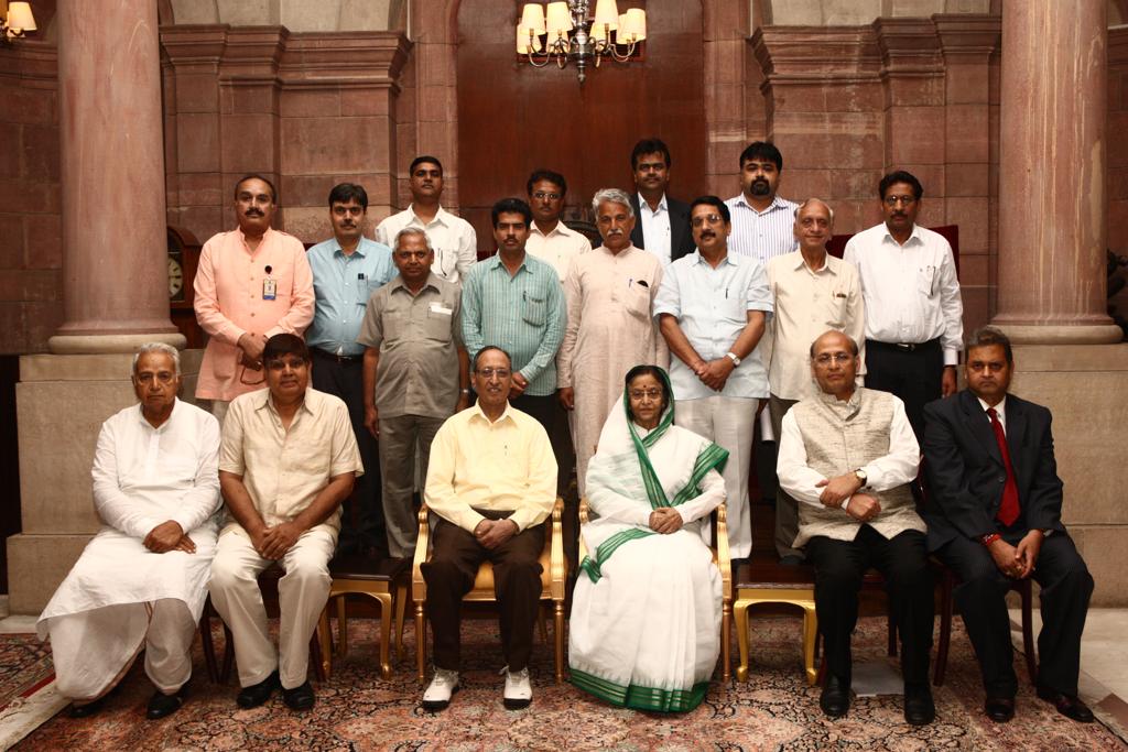 Prem Bhandari with President Patil