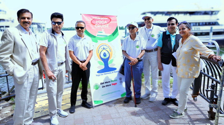 Organizers with Consul General Binaya Srikanta Pradhan